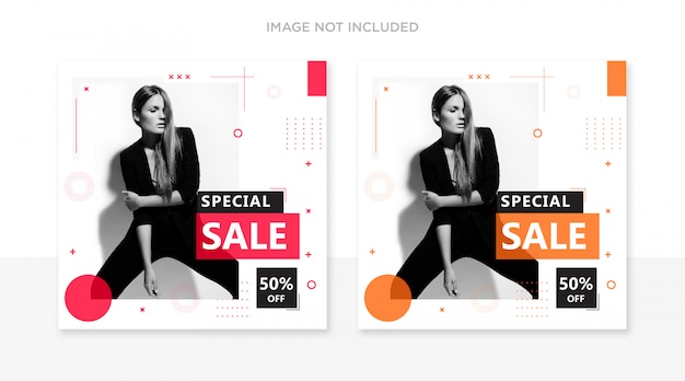 Moda Instagram post template set