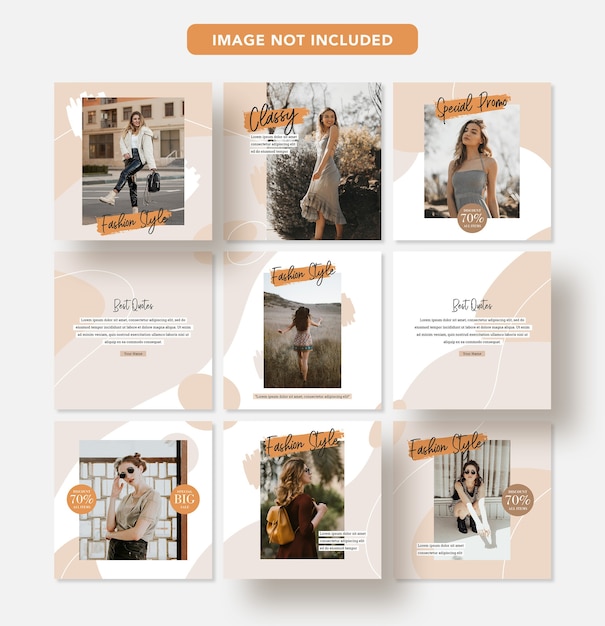 Moda minimalista sconto Social Media Banner Design Instagram Post Template