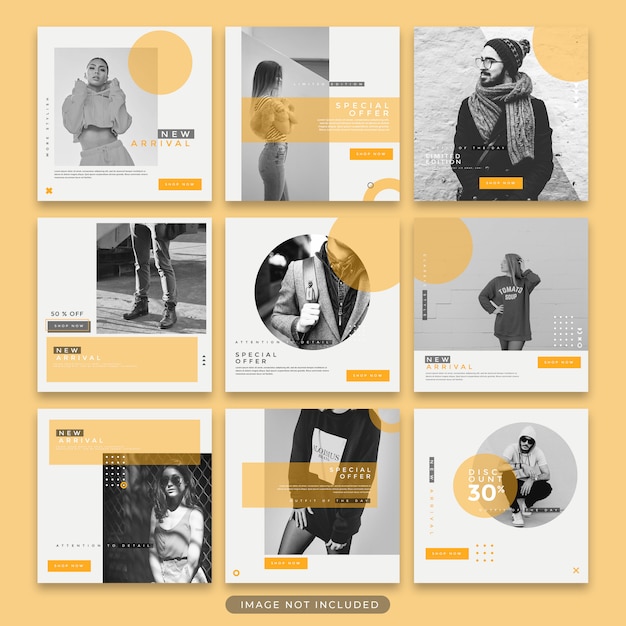 PSD moda minimalista venda instagram post template psd