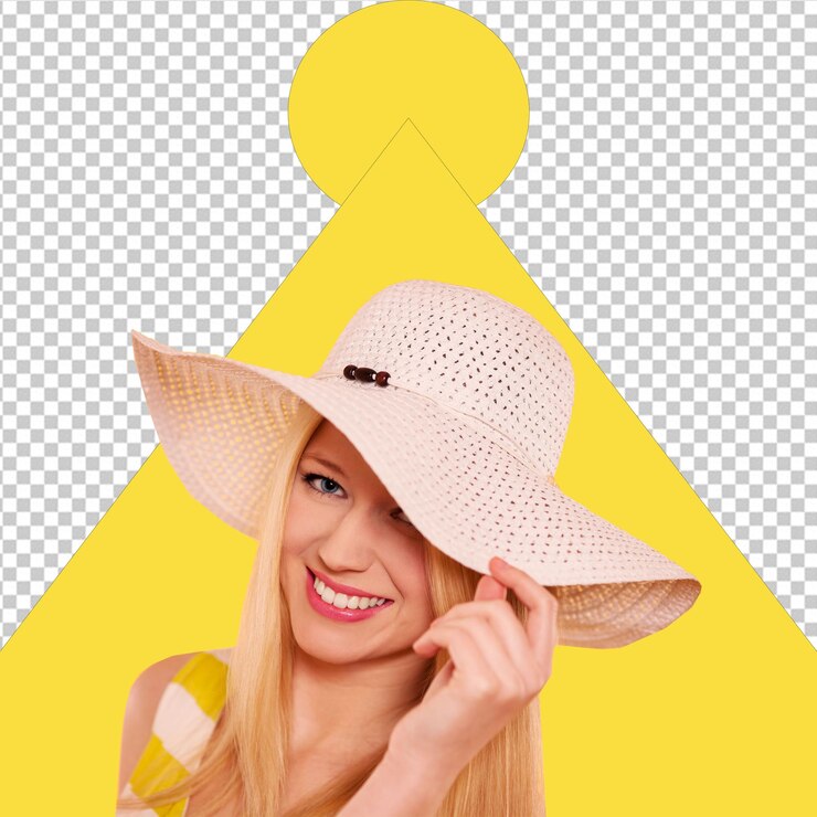 Moda de verano con sombrero de paja