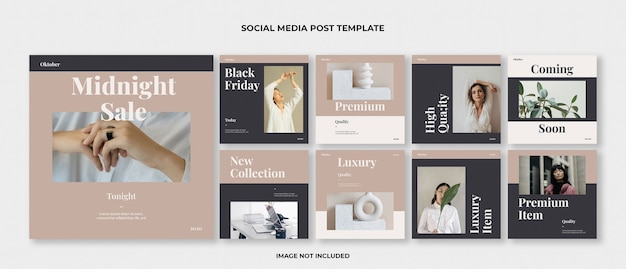 Mode Instagram Post Template Set