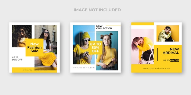 Mode Instagram Post Template Set
