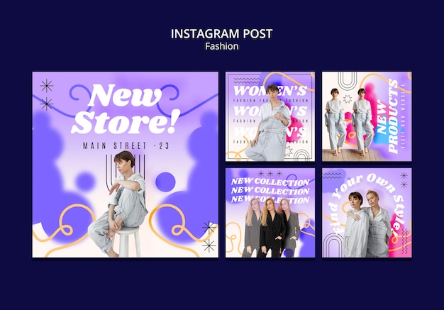 Mode-Neu-Kollektion Instagram-Posts