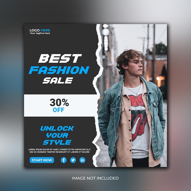 Mode neue kollektion social media instagram post design psd