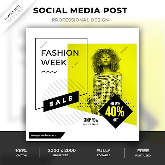 Mode social media post design