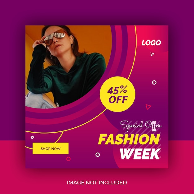 Mode Social Media Post Template Design Premium