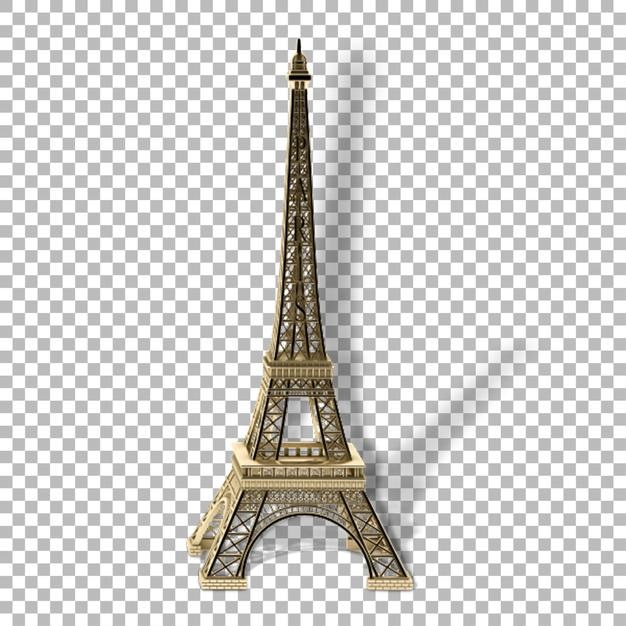 Model detail Menara Eiffel yang menampilkan struktur dan desainnya yang ikonis