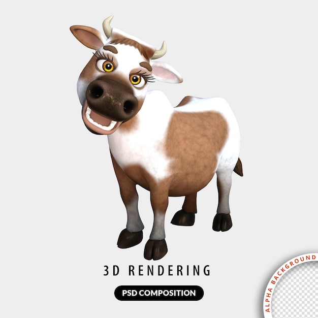 Model sapi lucu 3D