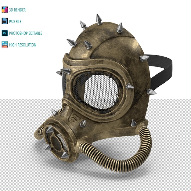 PSD modelação 3d de máscara de gás psd