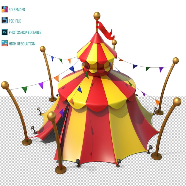 Modelação 3D de tenda de circo PSD