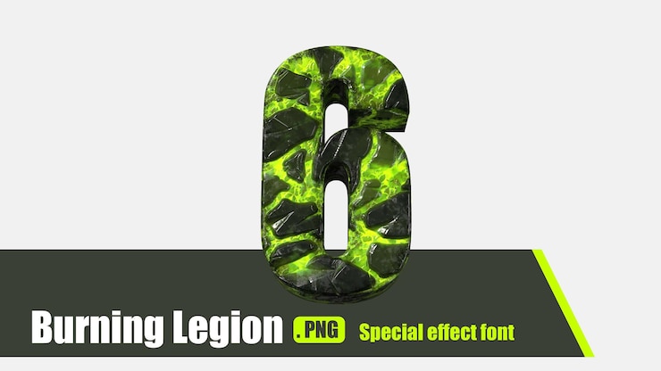 PSD modelación en 3d de la legión ardiente del fuego infernal serie número 6