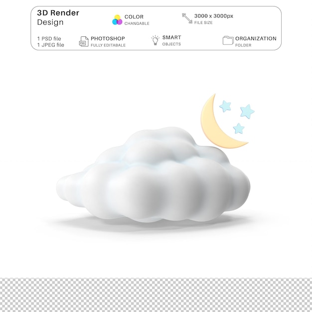 Modelación 3D de la Luna Renderizado archivo PSD Luna llena realista