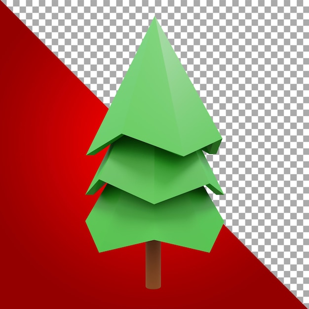 Modelado 3d árbol de navidad activo lowpoly