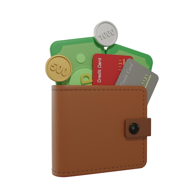 Modelado de billetera 3d