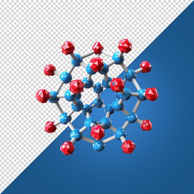 PSD modelado molecular aislado en fondo blanco