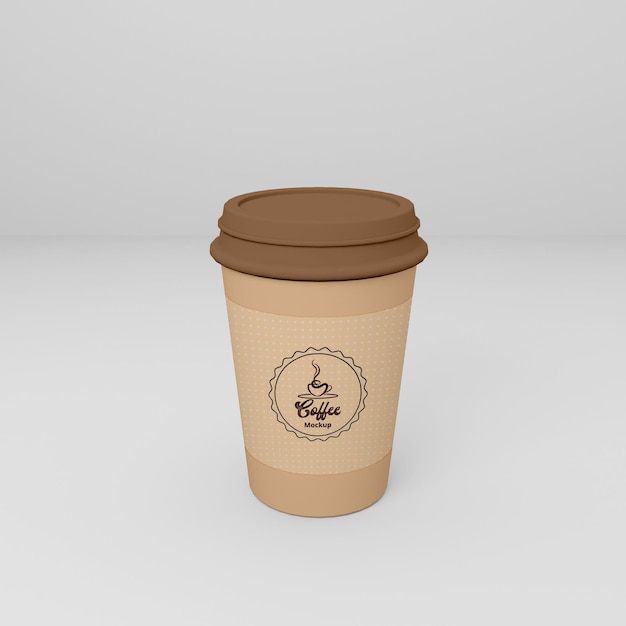 PSD modelado de taza de café con logo