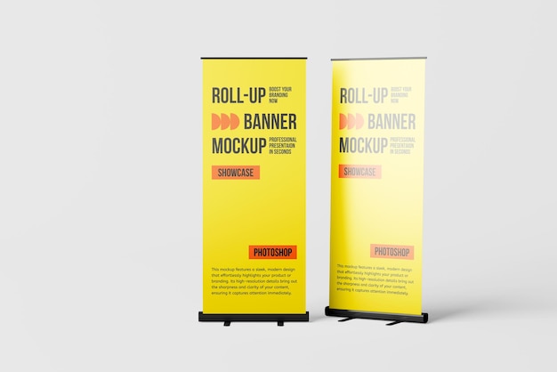 Modelagem de bandeira enrolável para exposição e promoção