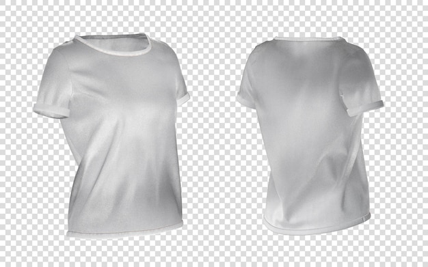Modelagem de camiseta branca feminina