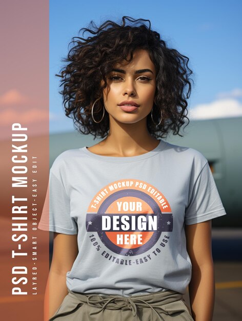 PSD modelagem de camiseta de menina psd