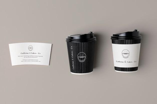 Modelagem de capa de xícara de café design de marca de produto psd