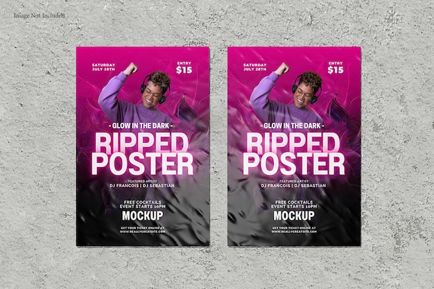 Modelagem de cartaz de um rapper