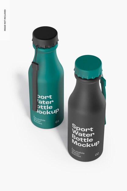 Modelagem de garrafas de água desportivas