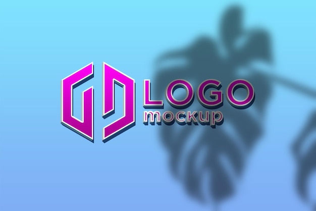 Modelagem de logotipo de estilo 3D roxo Modelagem de sinal 3D