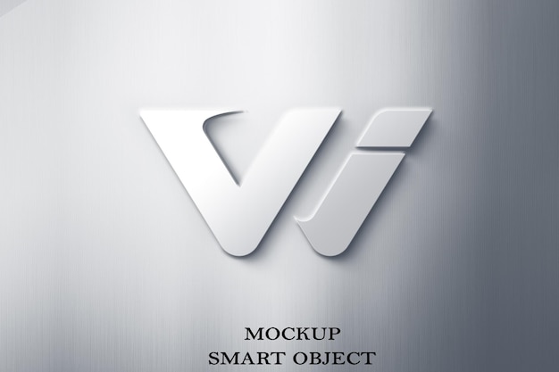 Modelagem de logotipo em fundo branco