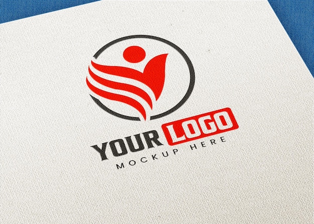Modelagem de logotipo em papel simples