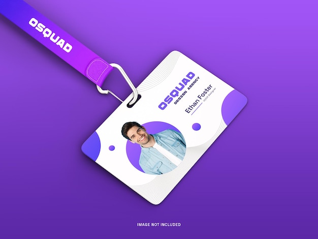 Modelagem de marca do detentor do cartão de identificação Lanyard