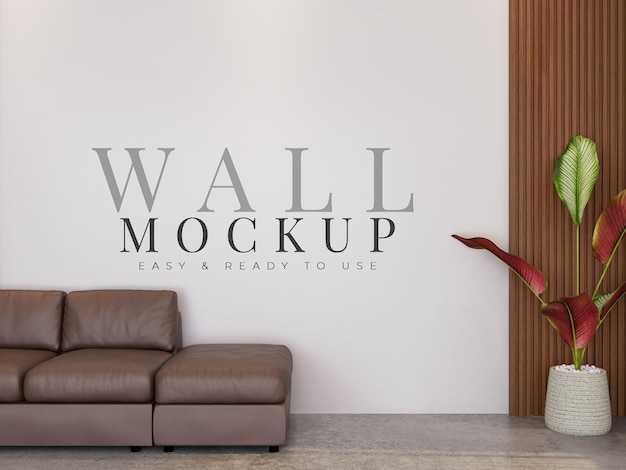 Modelagem de parede em sala de estar interior moderna com móveis e decoração Modelagem de interior em 3D