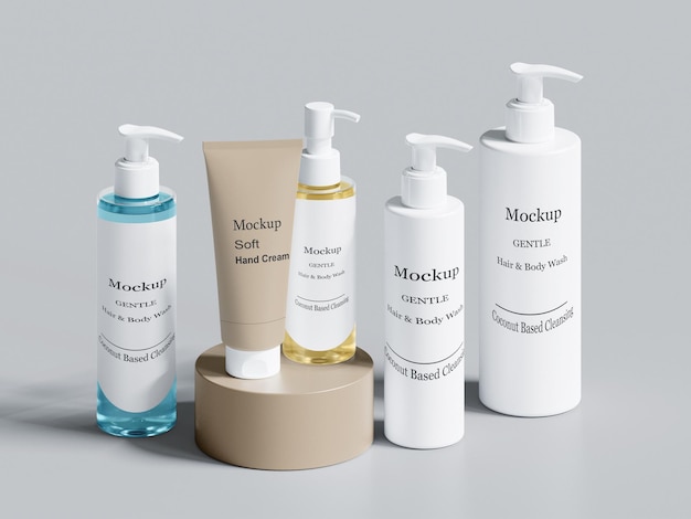 Modelagem de produto cosmético em exposição