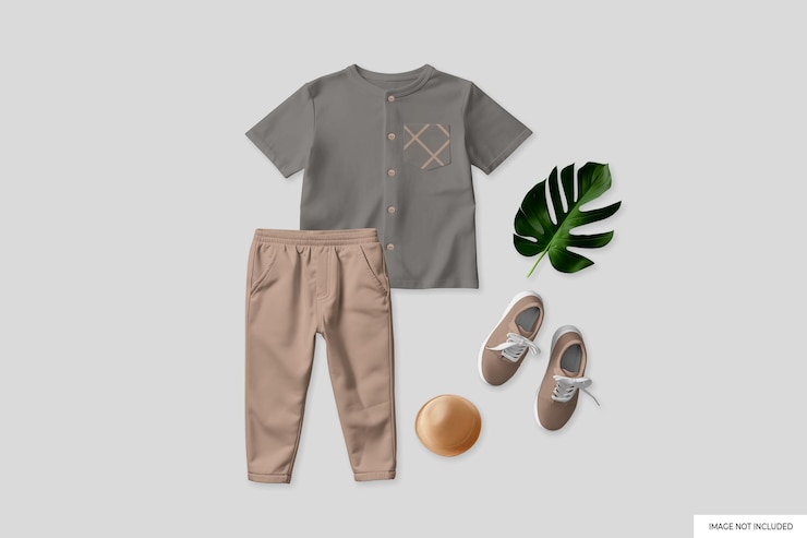 PSD modelagem de roupas para crianças