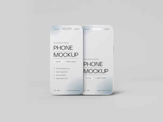 Modelagem de tela de argila de smartphone