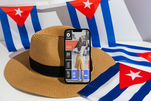 PSD modelagem de telefone de estética cubana