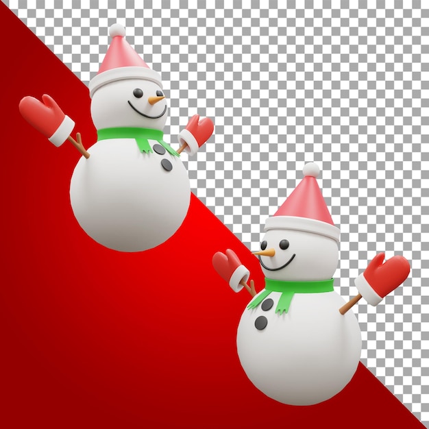 PSD modelagem em 3d de luvas brancas de neve ilustração recurso de natal