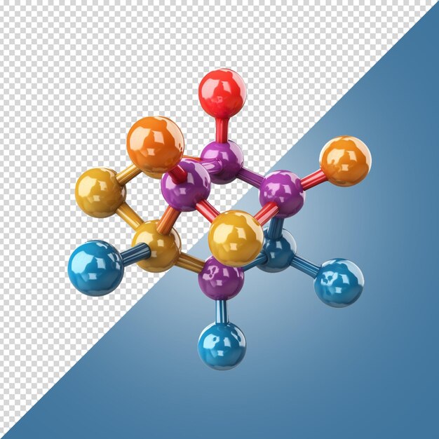 PSD modelagem molecular isolada em branco