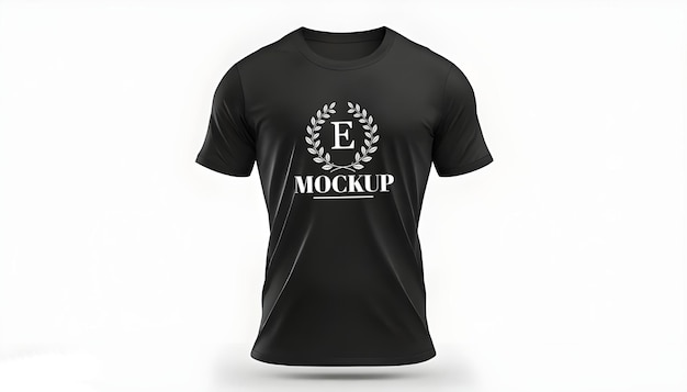PSD modelagem psd 3d de camiseta isolada preta editável