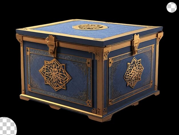 PSD un modèle 3d d'une boîte utilisée pour la collecte de charité pendant le ramadan png transparent