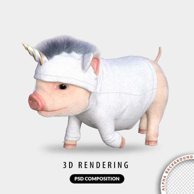 Modèle 3d De Cochon Mignon