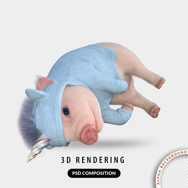 Modèle 3d De Cochon Mignon