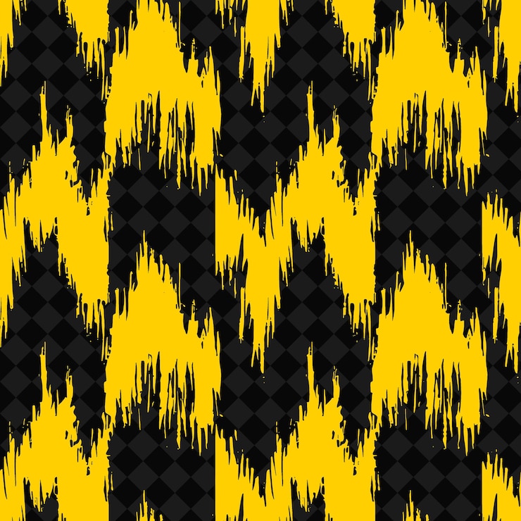 PSD modèle abstrait d'ikat avec icône d'iket et lignes déchiquetées avec r design vectoriel de modèle naturel abstrait