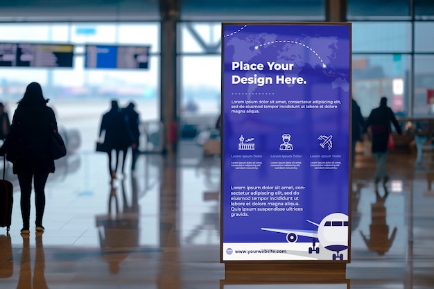 PSD modèle d'aéroport de publicité extérieure