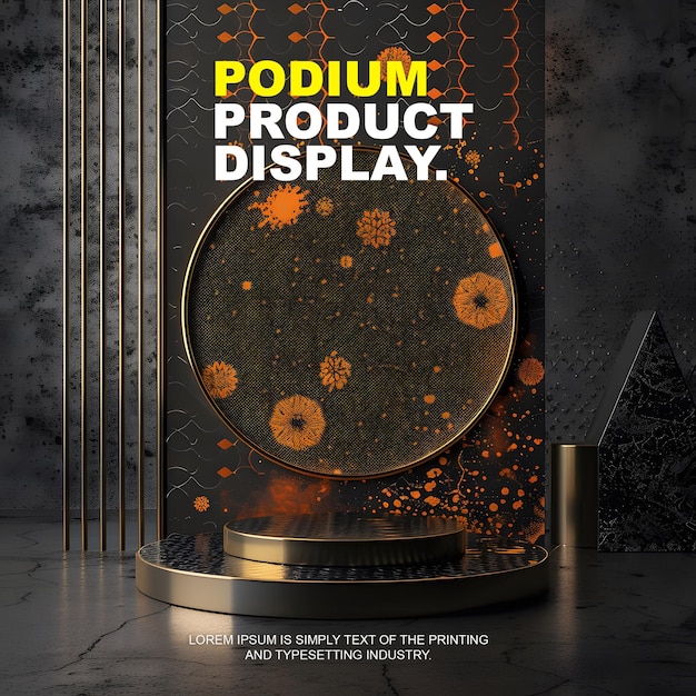 PSD modèle d'affichage de scène de podium pour la présentation de produits