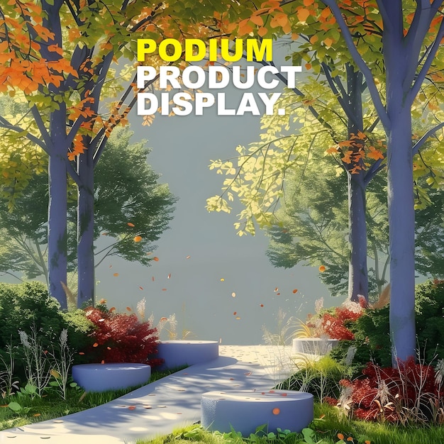 PSD modèle d'affichage de scène de podium pour la scène de présentation du produit pour la vitrine d'exposition du produit