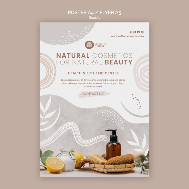 Modèle d'affiche de beauté