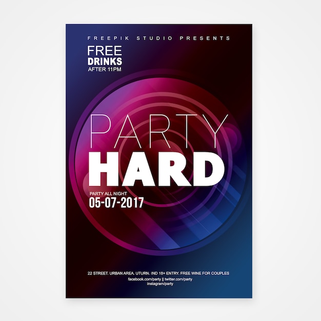 Modèle d&#39;affiche brillant