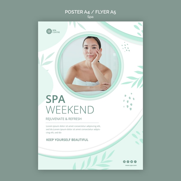 Modèle d'affiche de concept de spa