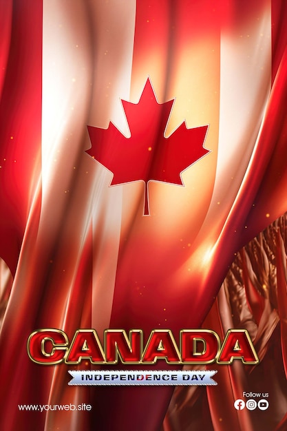 Modèle d'affiche de la fête de l'indépendance du canada