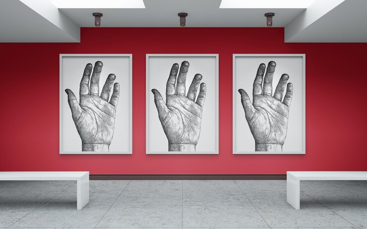 PSD modèle d'affiche de galerie d'art
